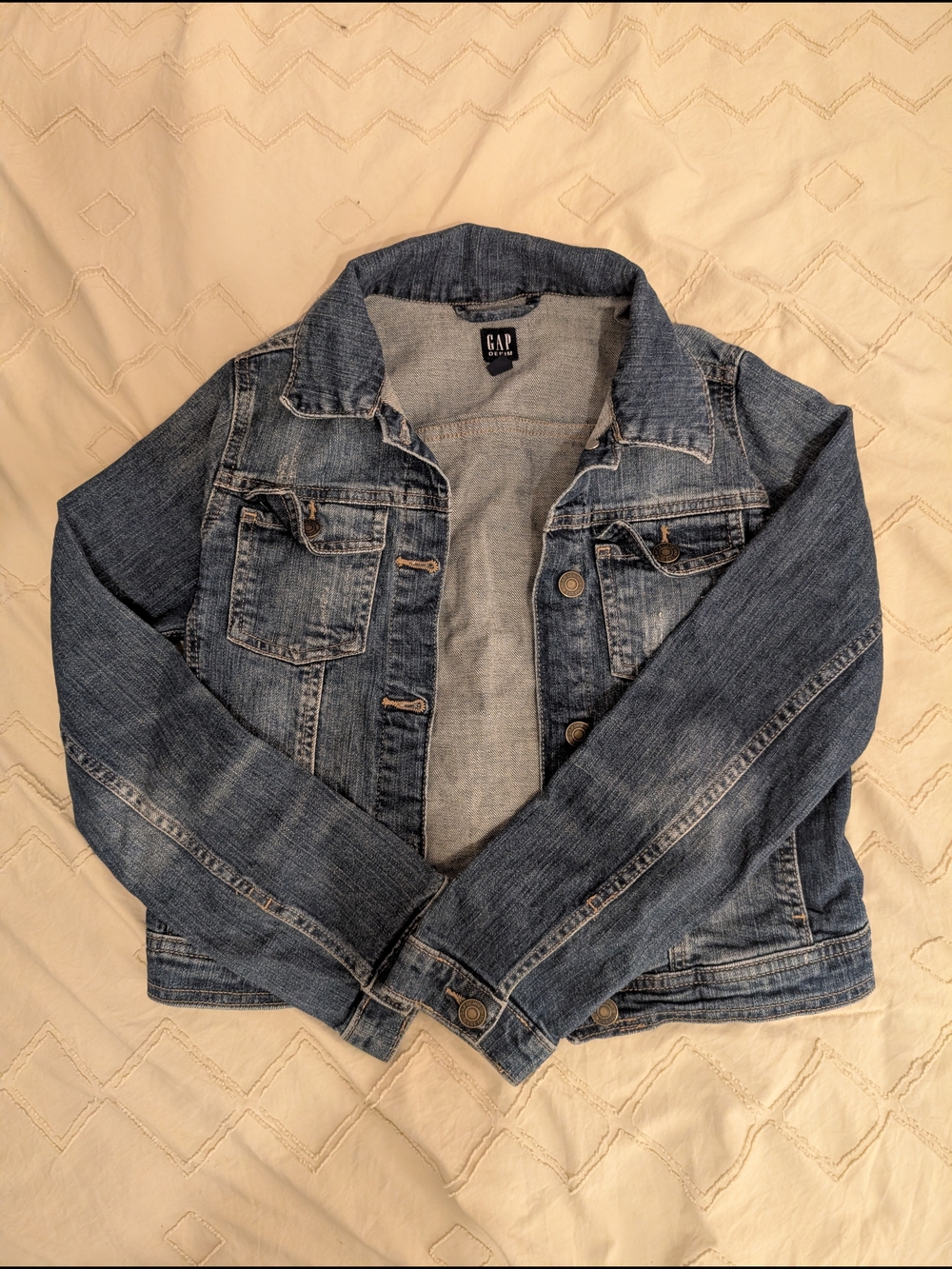 GAP Faded Blue Denim Trucker Jacket